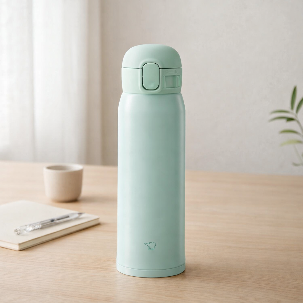 Zojirushi One-Touch Stainless Steel Mug – Apple Green (0.36L)