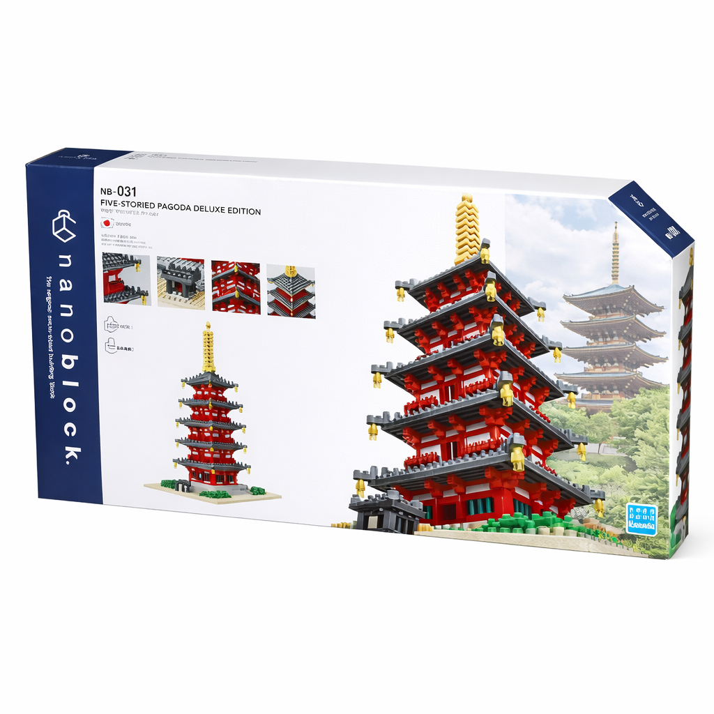 Nanoblock Five-Story Pagoda Deluxe Edition – Japanese Micro Building Set