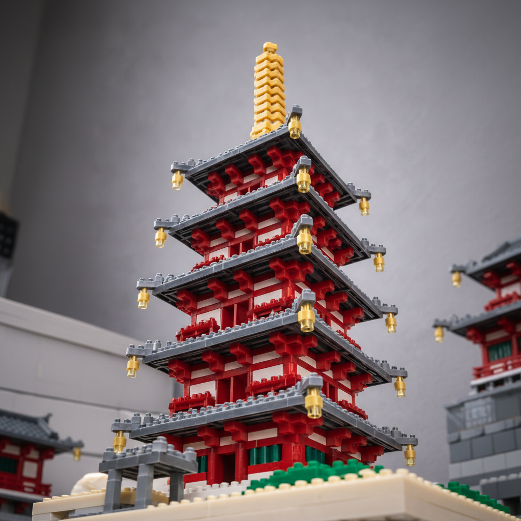 Nanoblock Five-Story Pagoda Deluxe Edition – Japanese Micro Building Set