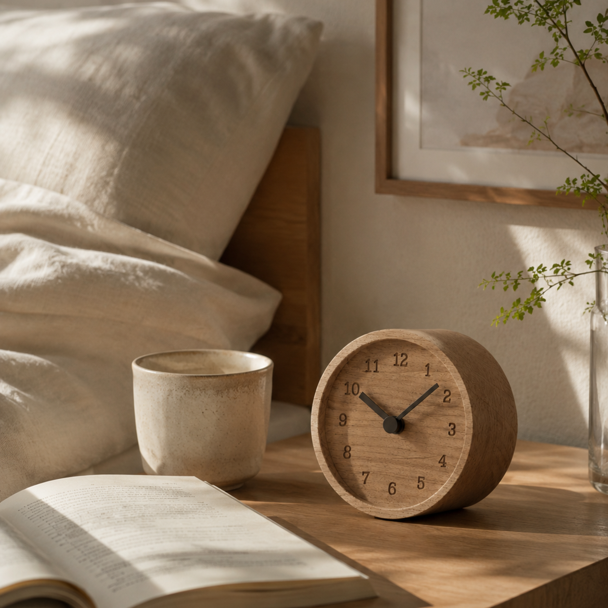 Lemnos MUKU Wooden Desk Clock